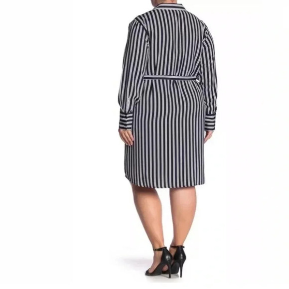 Joe Fresh Striped Button Long Sleeve Dress 2X - Picture 9 of 9